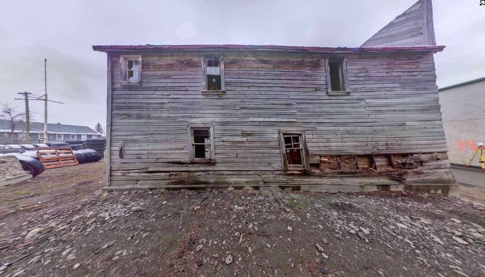 Panoramic view of scanning location 3 of the Quon Sang Lung Laundry Shop.