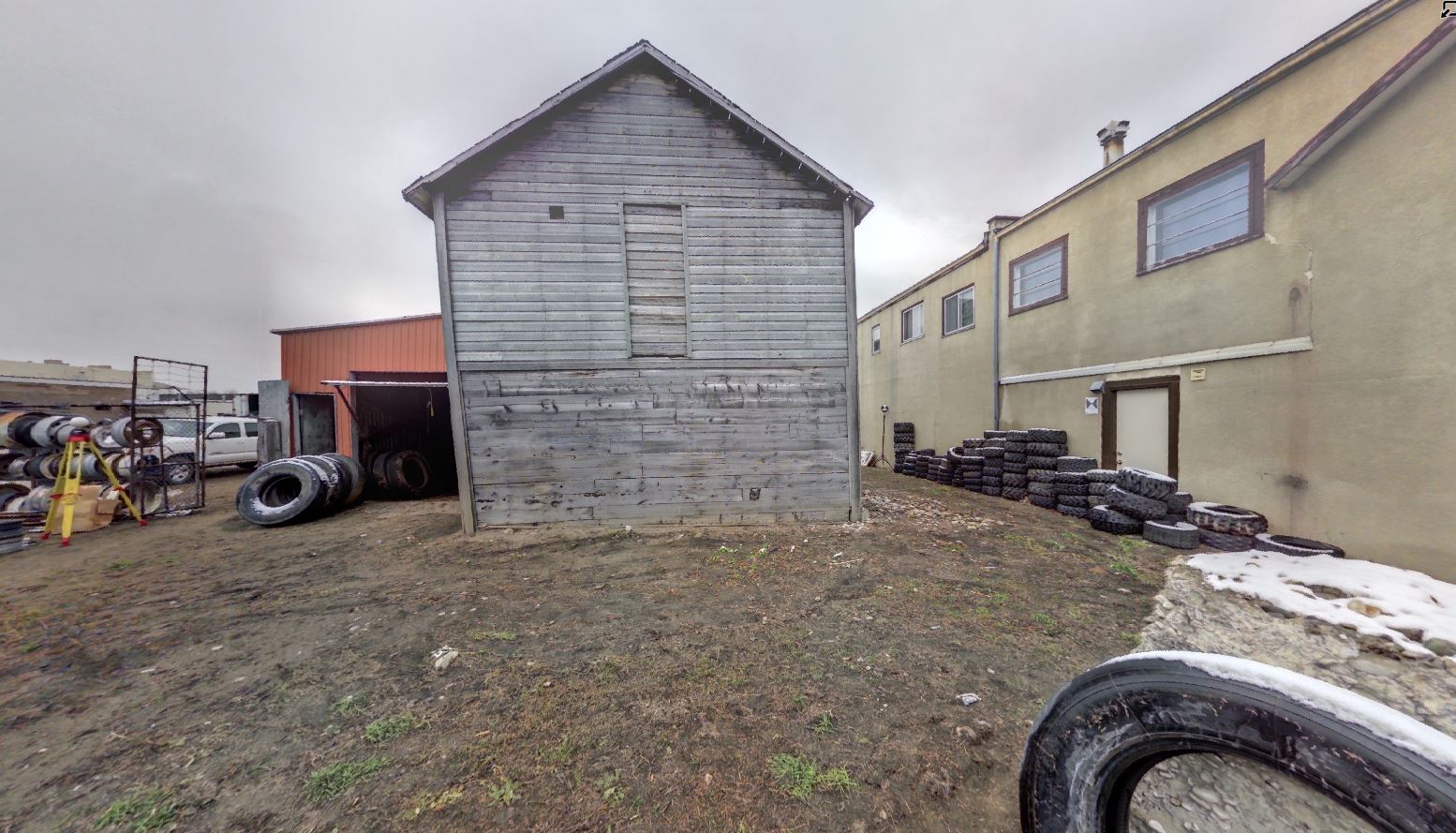 Panoramic view of scanning location 5 of the Quon Sang Lung Laundry Shop.