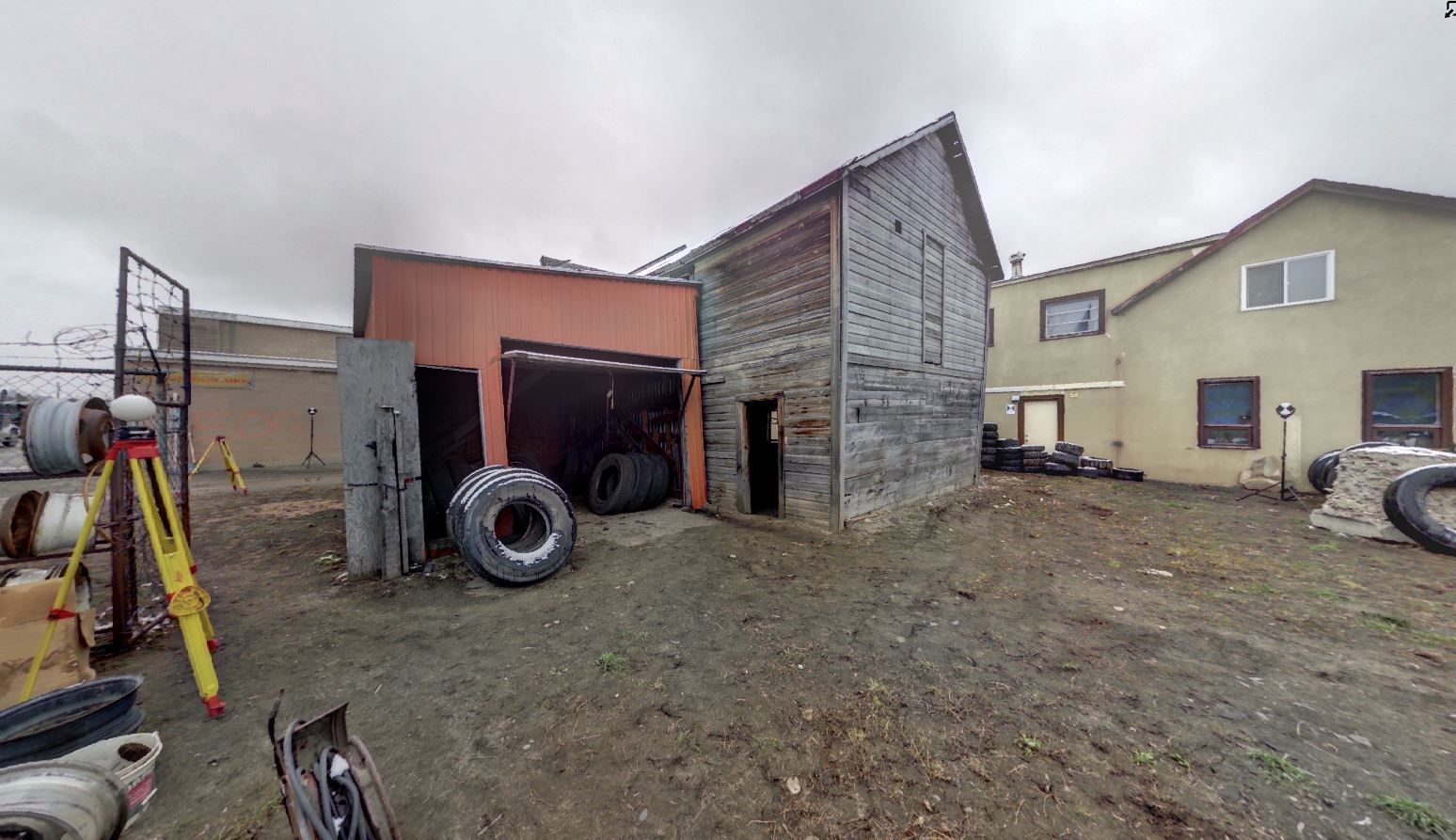 Panoramic view of scanning location 6 of the Quon Sang Lung Laundry Shop.