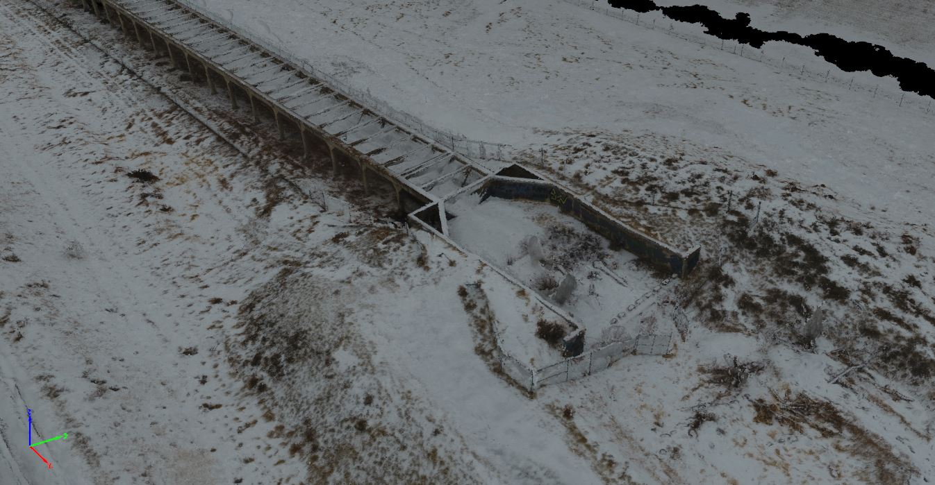 UAV photogrammetry of the outlet at the Brooks Aqueduct