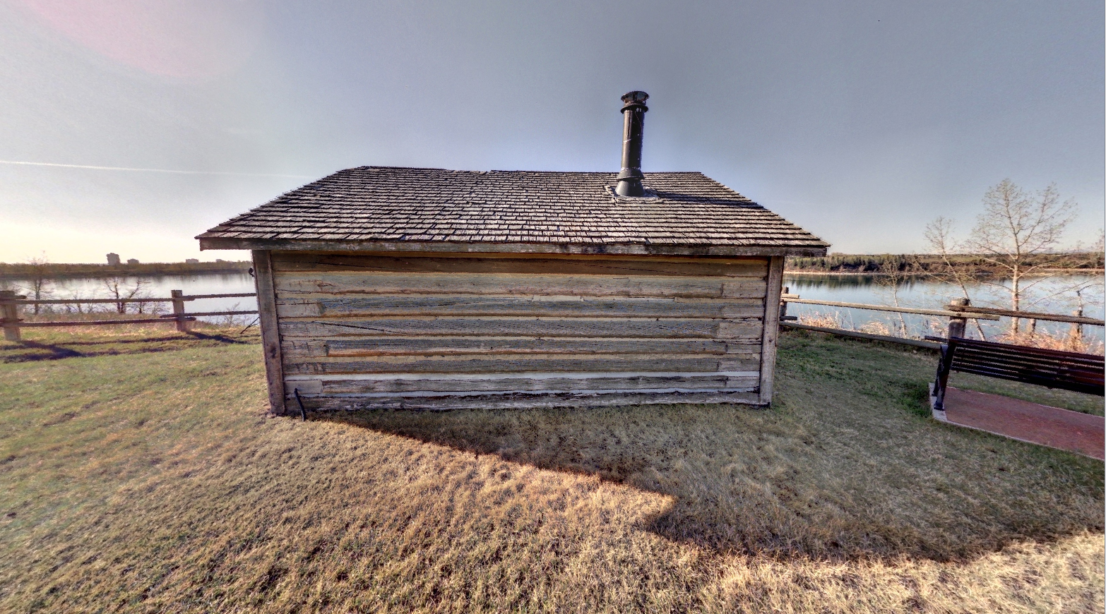 Panoramic view of the Miner's Cabin from Z+F 5010X laser scanner, scanning location 1