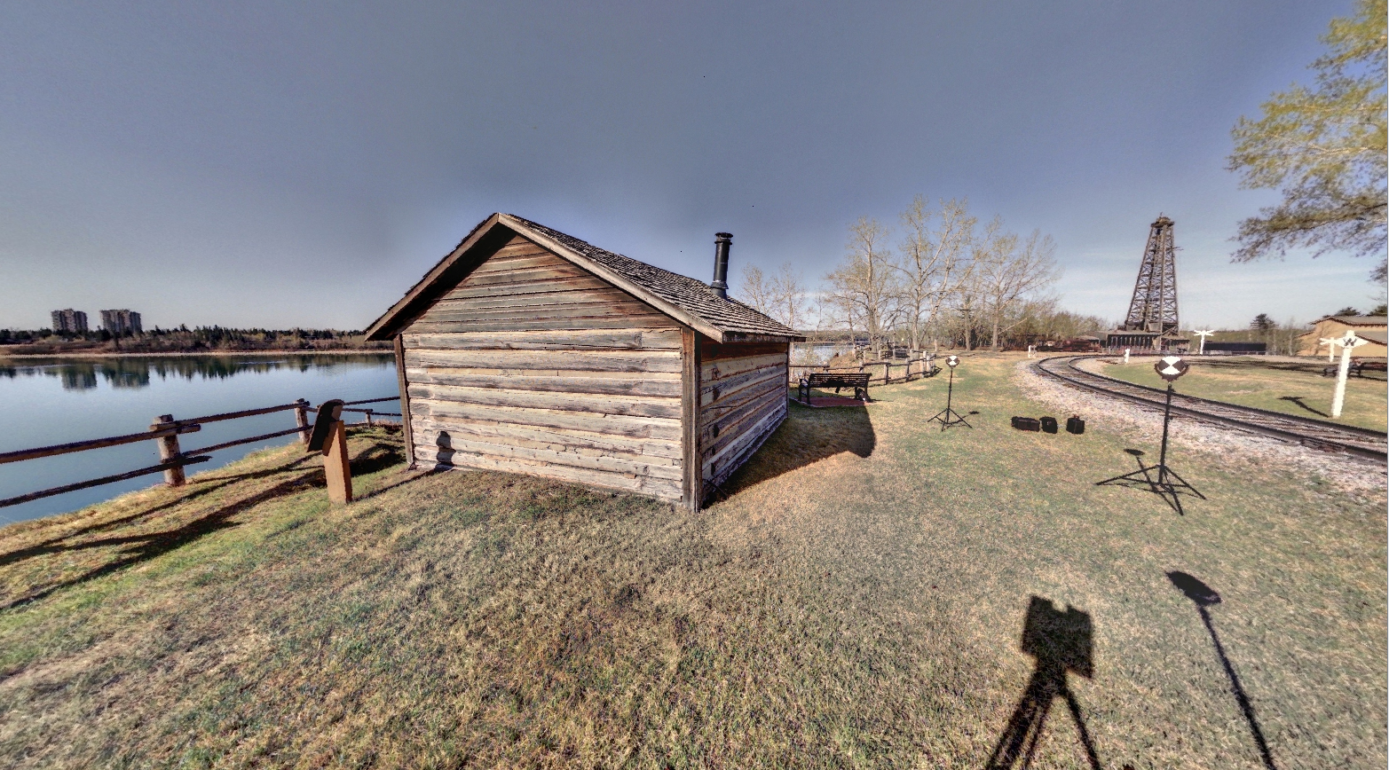 Panoramic view of the Miner's Cabin from Z+F 5010X laser scanner, scanning location 2