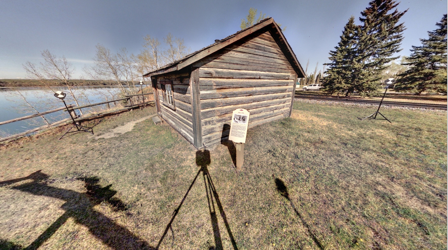 Panoramic view of the Miner's Cabin from Z+F 5010X laser scanner, scanning location 3