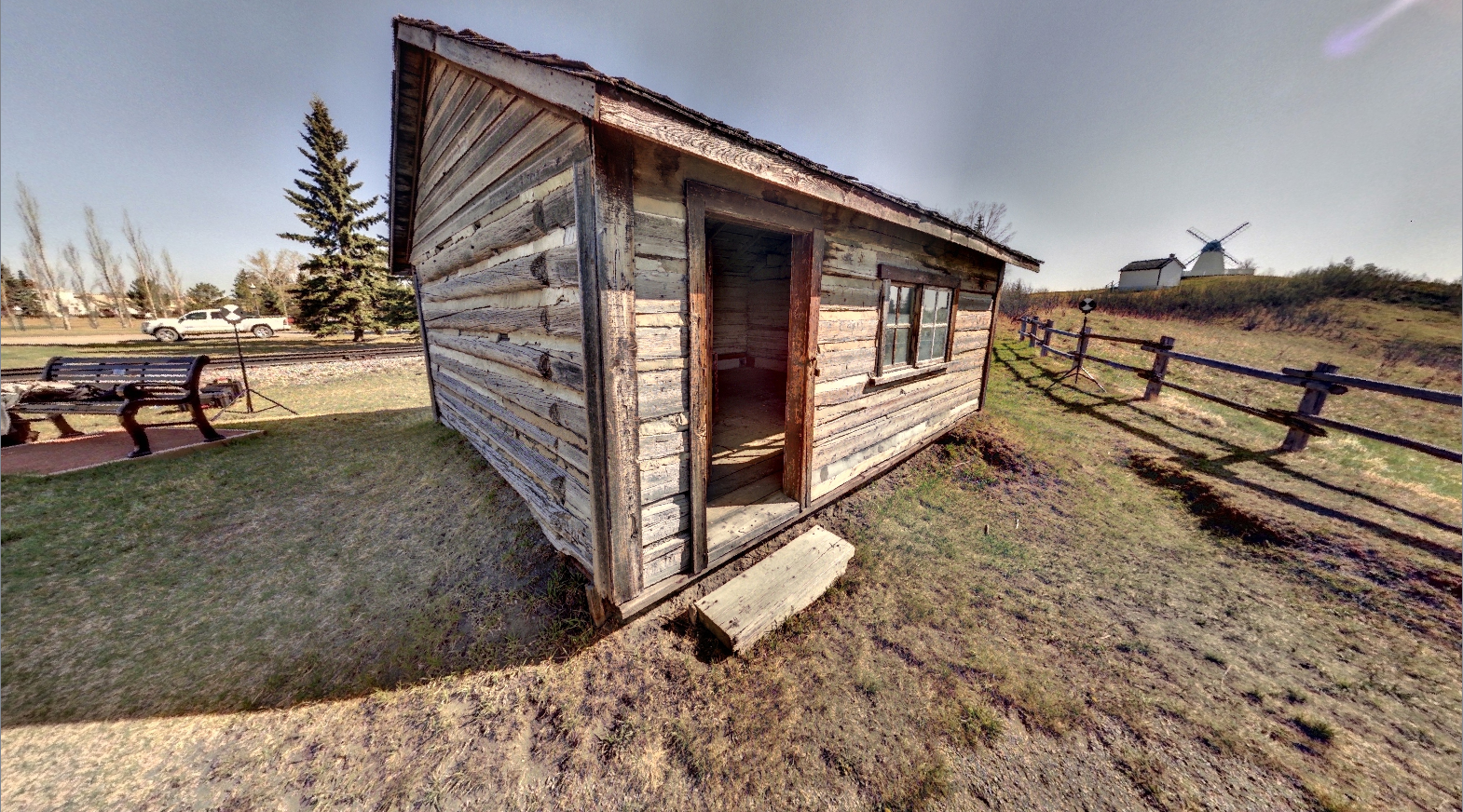 Panoramic view of the Miner's Cabin from Z+F 5010X laser scanner, scanning location 5