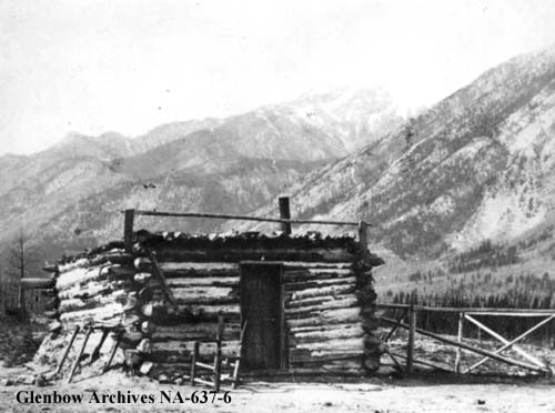 Shack built by McCabe and McCardell, Banff, Alberta, 1883.