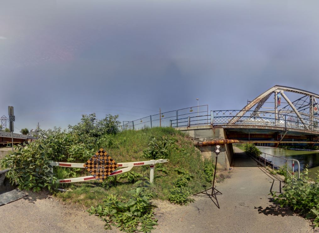Panoramic view of the Inglewood Bridge in Calgary from Z+F 5010X laser scanner, scanning location 19