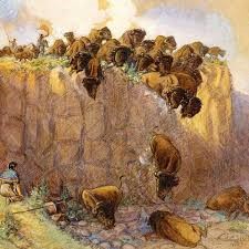 Buffalo Jump Depiction by Charles Marion Russell