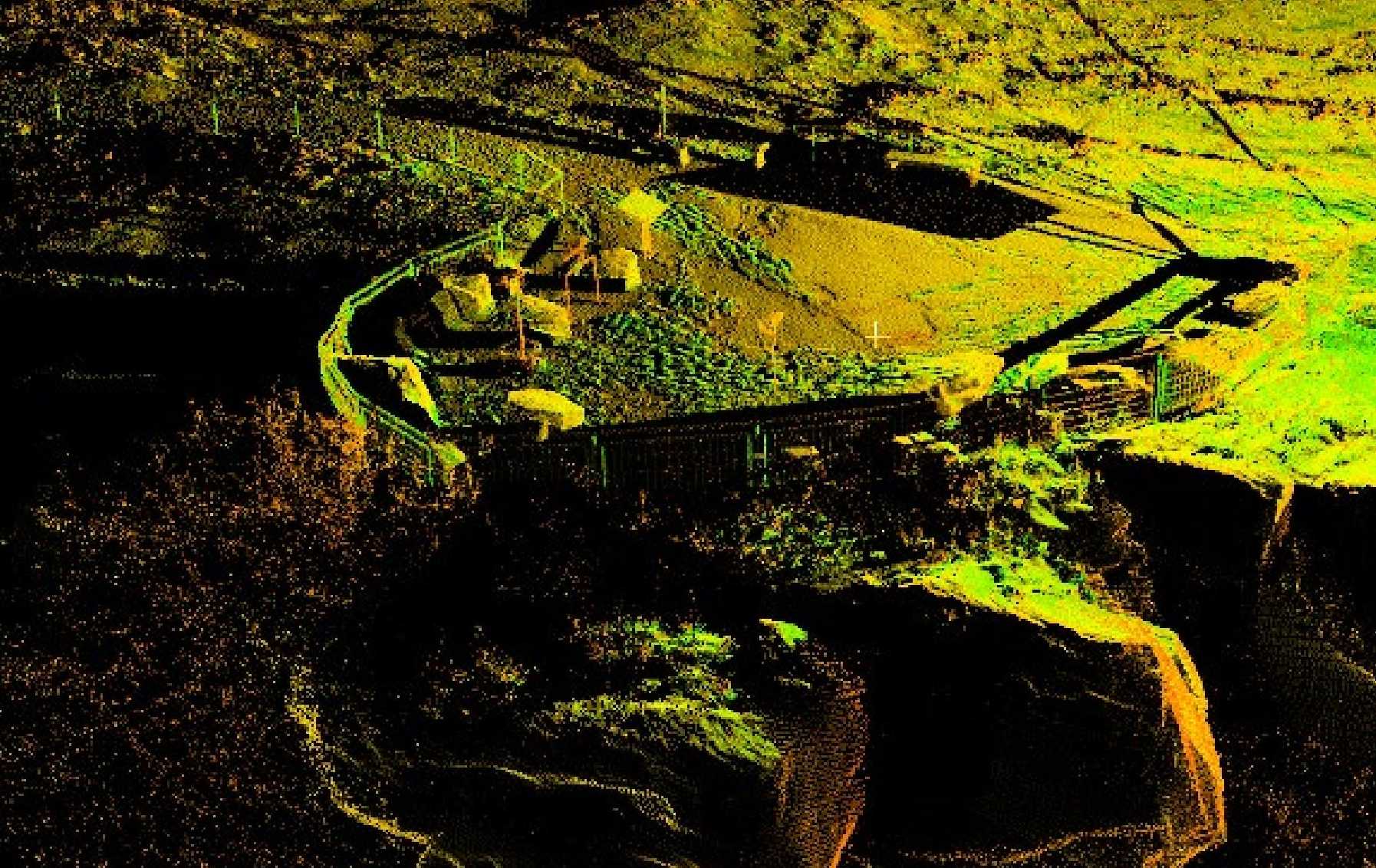 Registered and processed laser scanning data from SAIT at Head-Smashed-In Buffalo Jump