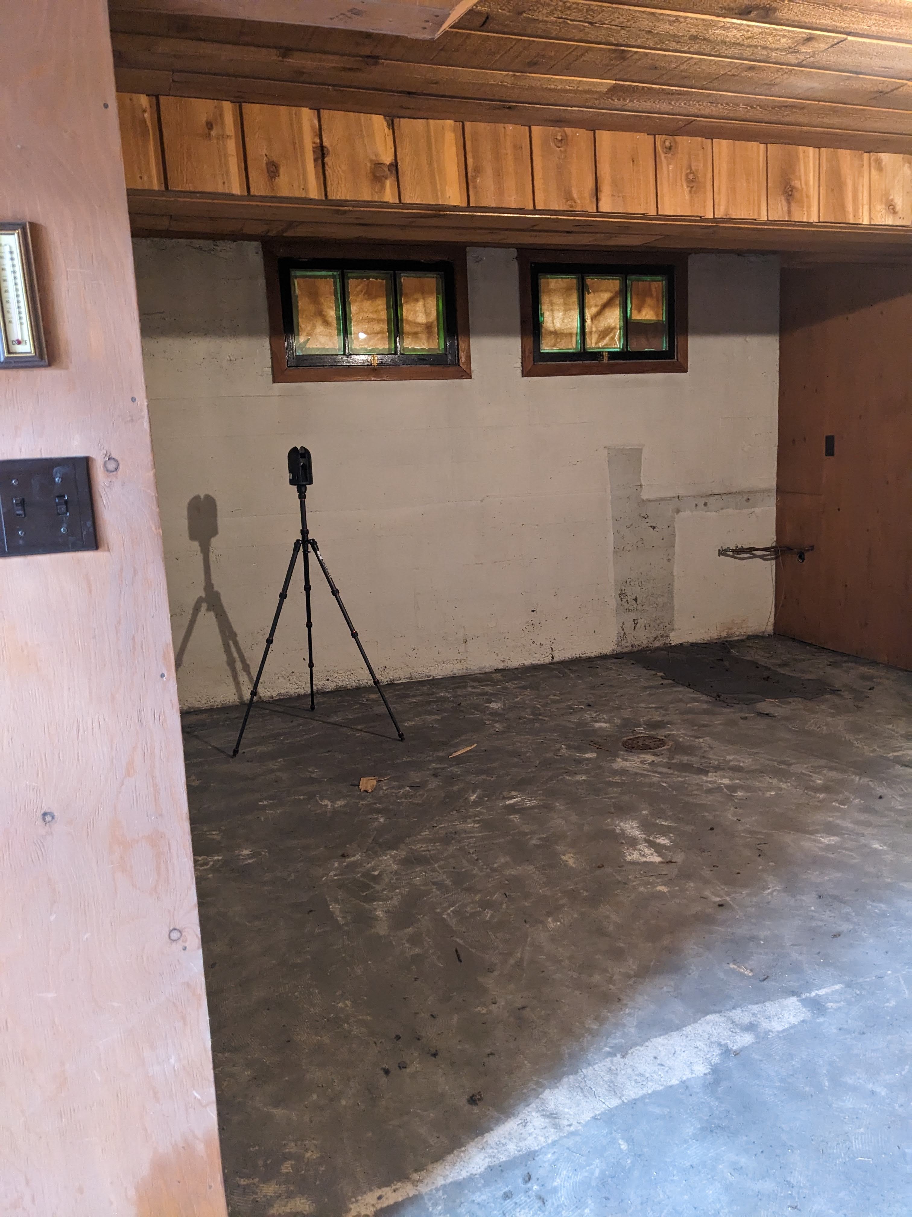 Basement of the Ernst Feuz's chalet during documentation and renovations, October 2023.  From Capture2Preserv project.