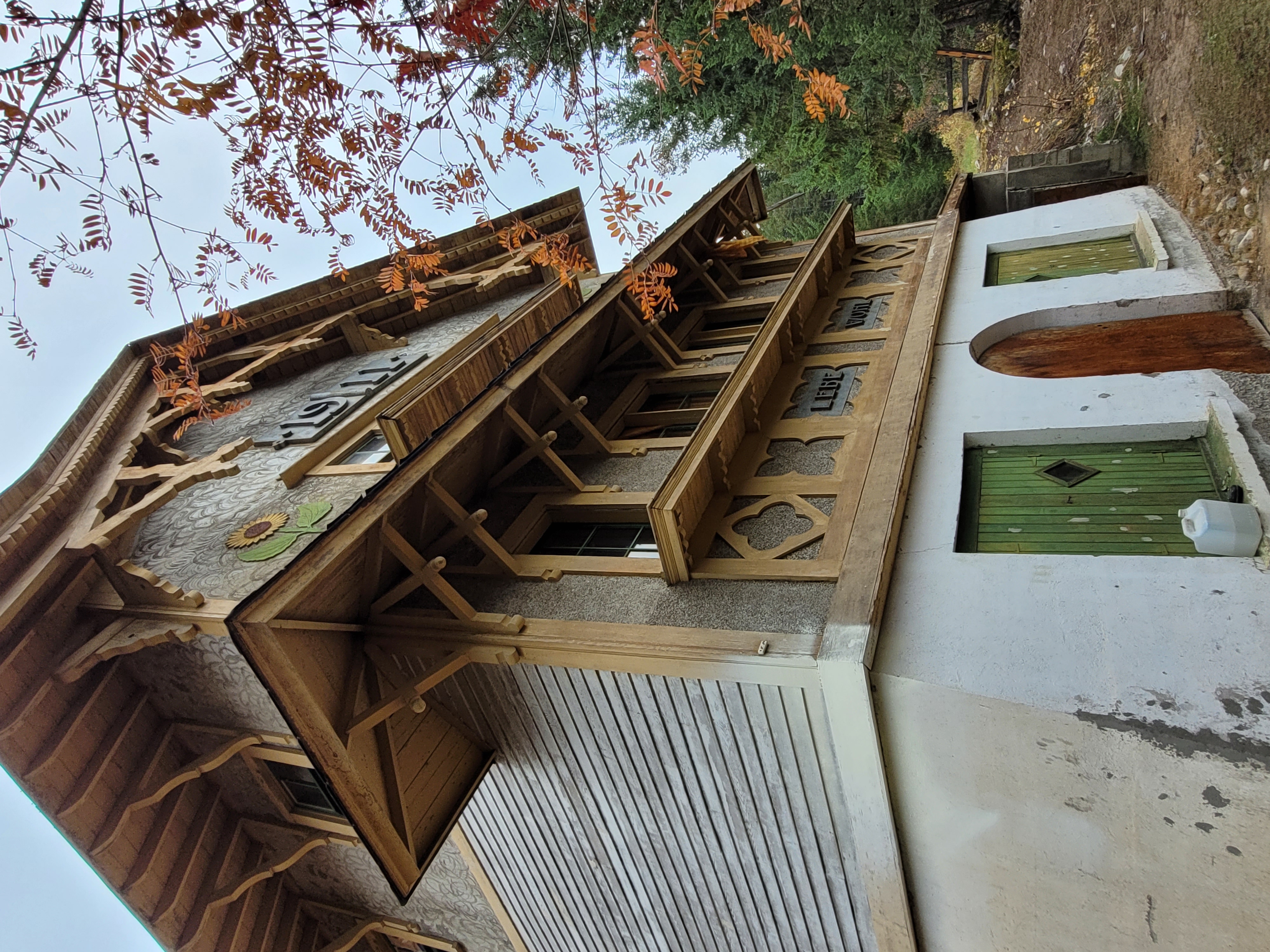 Front of the Christian Haesler chalet during documentation and renovations, October 2023. From Capture2Preserv project.